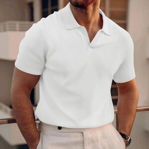Elegant White Polo Shirt for Men